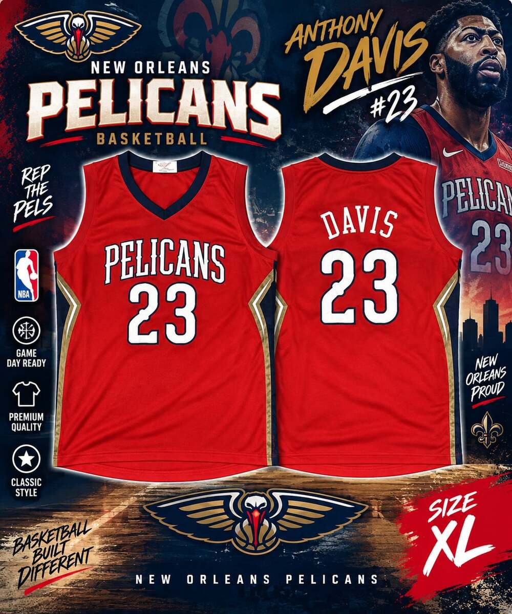 Match-Up Anthony Davis New Orleans Pelicans Jersey Size XL Red Basketball